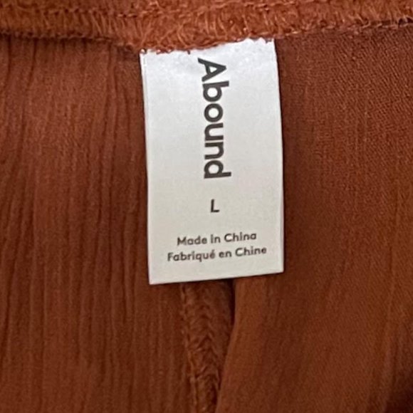 Abound Large Cinnamon Brown Elastic Waist Crinkle Shorts  NEW WITH TAGS - Picture 4 of 8